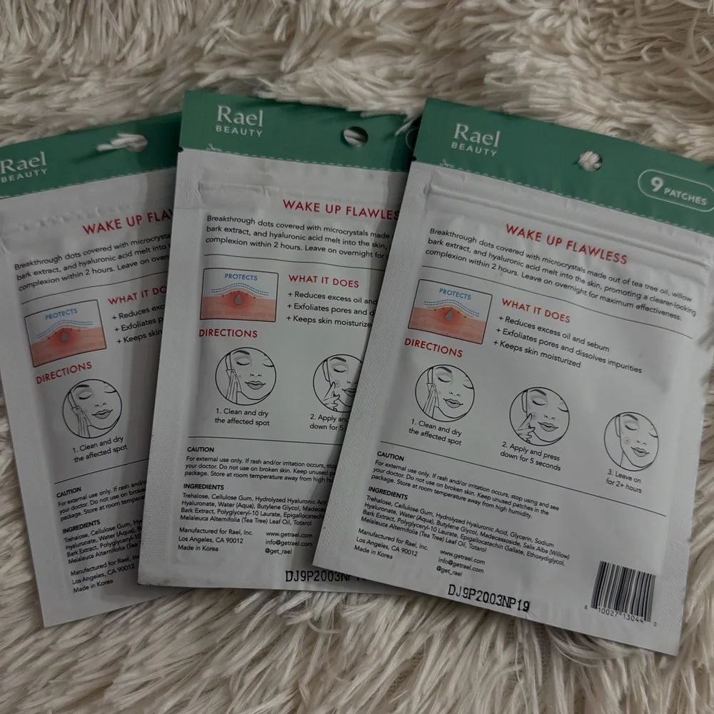 Rael Beauty Miracle Patch Microcrystal Spot Dot Bundle Of 3 - 9 Packs